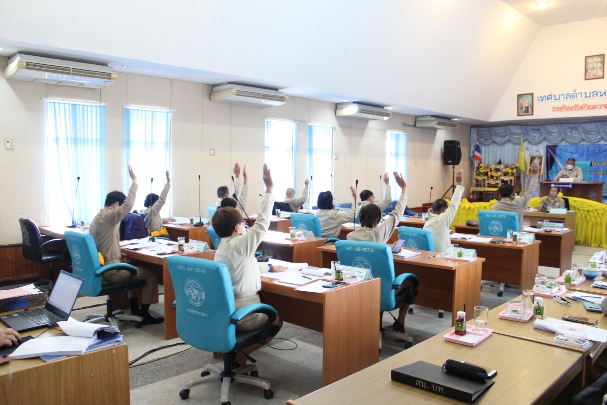 การประชุมสภาเทศบาลตำบลหลวงเหนือ สมัยสามัญ สมัยที่ 4 ครั้งที่ 1 ประจำปี พ.ศ. 2565 เมื่อวันพุธที่ 28 ธันวาคม 2565